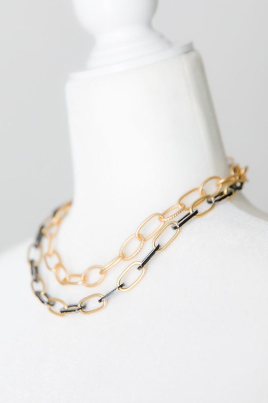 Golden Stella Jewelry | Link Layered Necklace