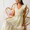 &merci White & Ivory | Addie Smock Midi, Cream