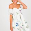 Lena White & Ivory | Off Shoulder Floral Dress, White