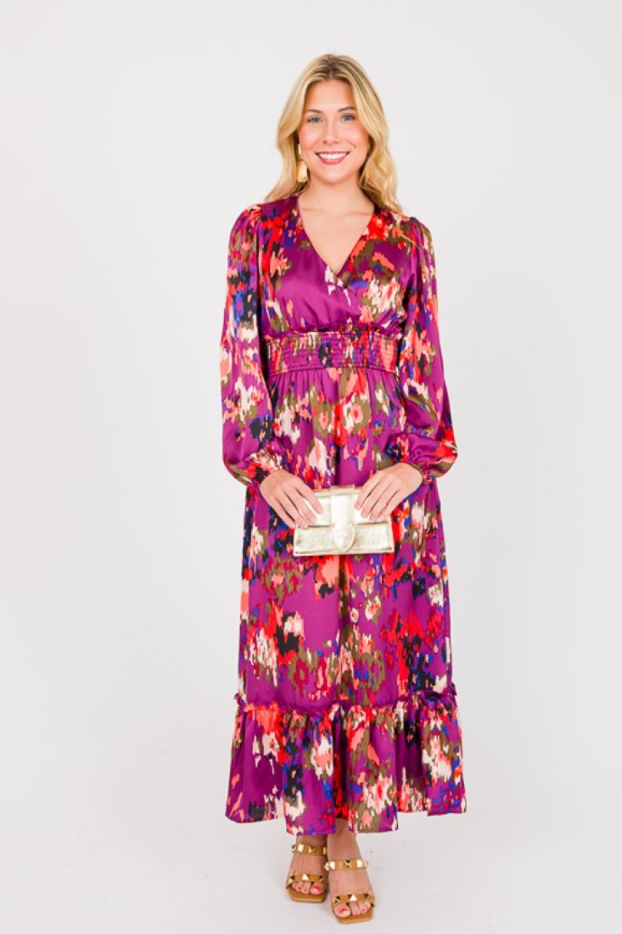 Pretty Follies Maxi & Midi | Napa Abstract Midi, Purple