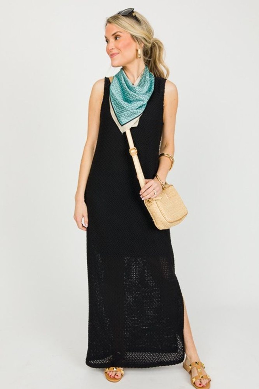 Mittoshop Maxi & Midi | Zig Zag Texture Maxi, Black