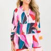 Sundayup Dresses W/ Sleeves | Bella Abstract Dress, Pink