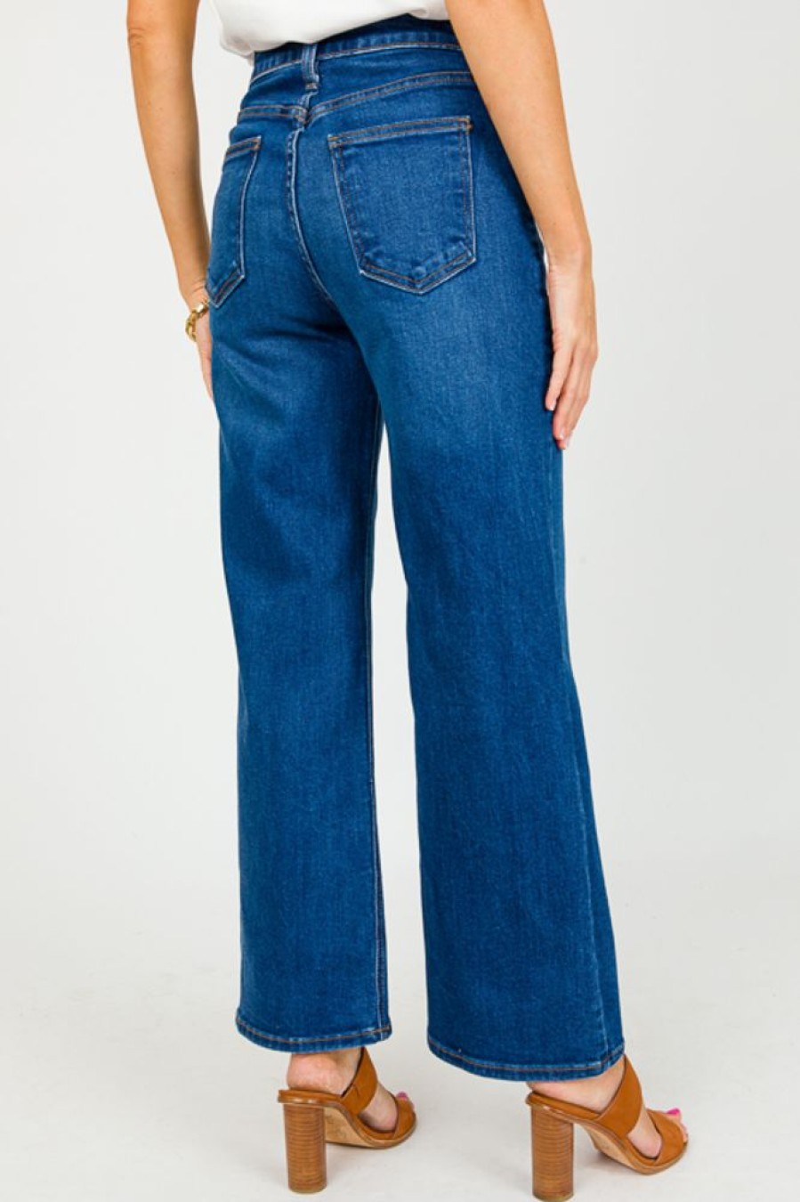 Just Panmaco Jeans | Nina Wide Leg Jeans, Dark