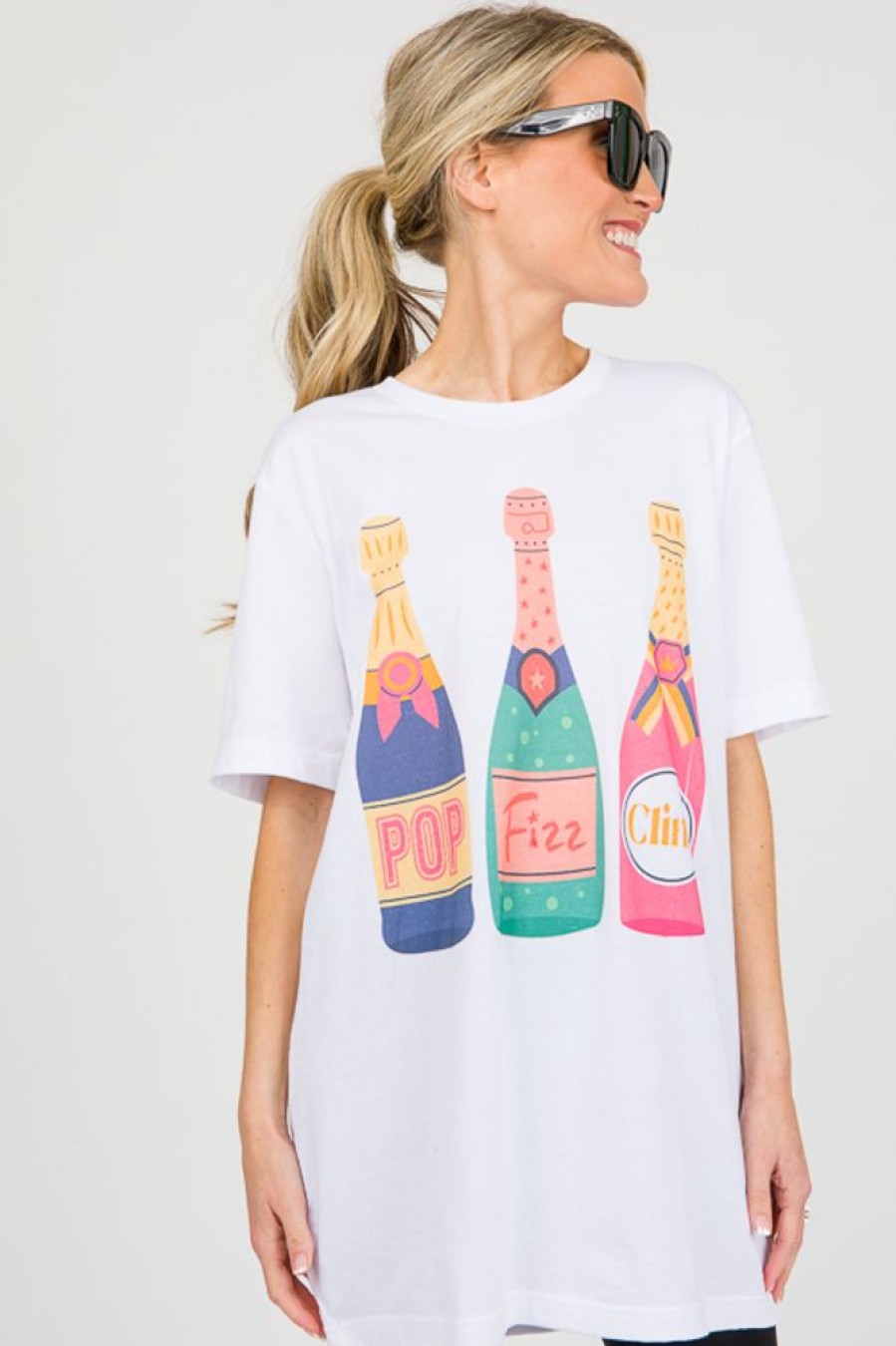 Golden Rose Clothing Short Sleeve & Sleeveless | Champagne Oversized Tee