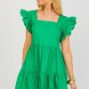 Oddi Sleeveless | Ryan Tiered Dress, Kelly Green