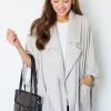 Davi & Dani 3/4 & Long Sleeve | Chic Oversize Cardigan, Beige