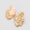 Golden Stella Jewelry | Wing Textured Earrings, Gold