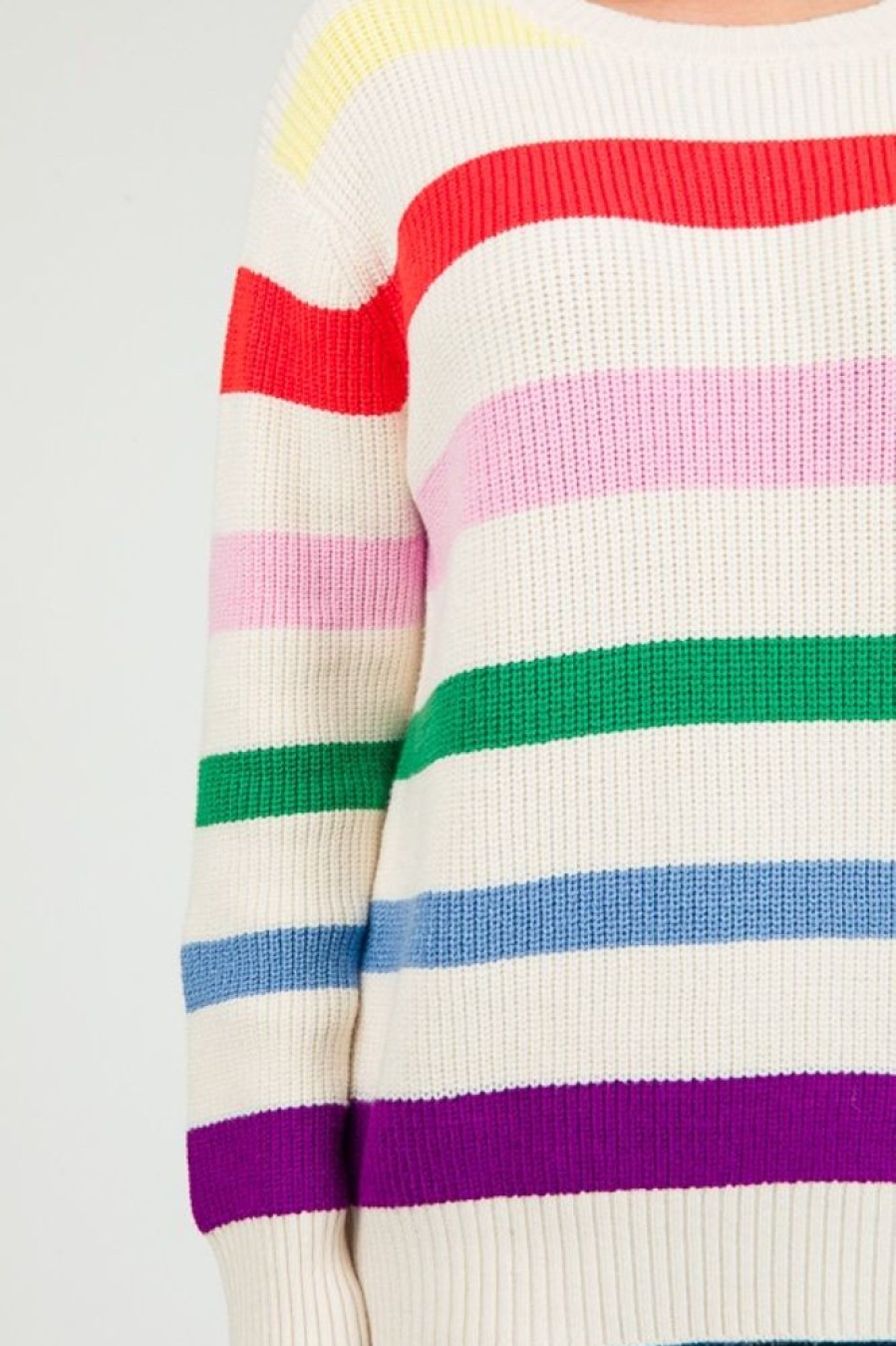 Miracle 3/4 & Long Sleeve | Over The Rainbow Sweater, Cream