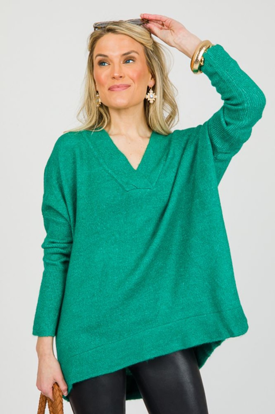 Miracle 3/4 & Long Sleeve | Tyler Sweater, Emerald