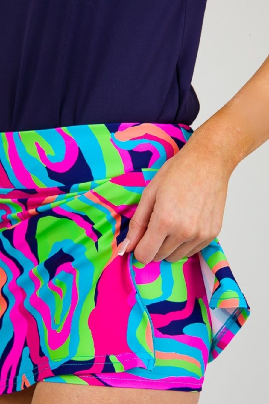 Aryeh Skirts | Liquid Heaven Zip Skort, Pink