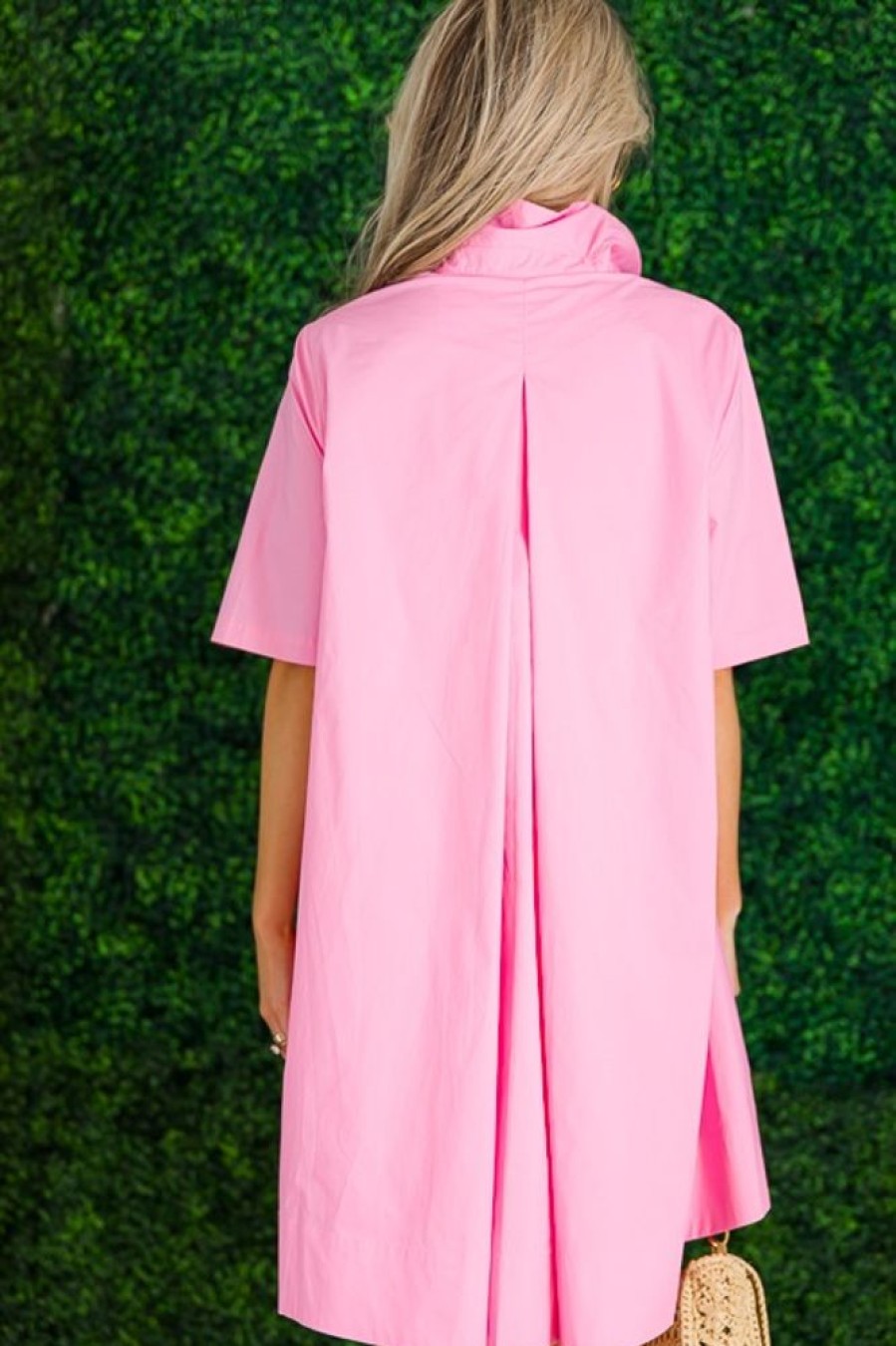 2.7 August Apparel Dresses W/ Sleeves | A-Line Shirt Dress, Pink