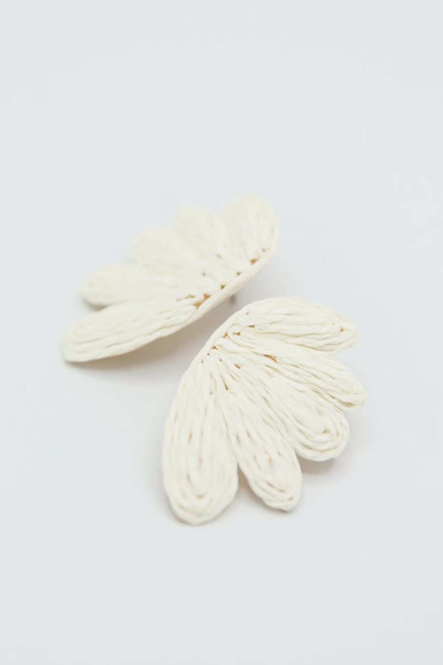 Golden Stella Jewelry | Raffia Wings Earrings, Ivory