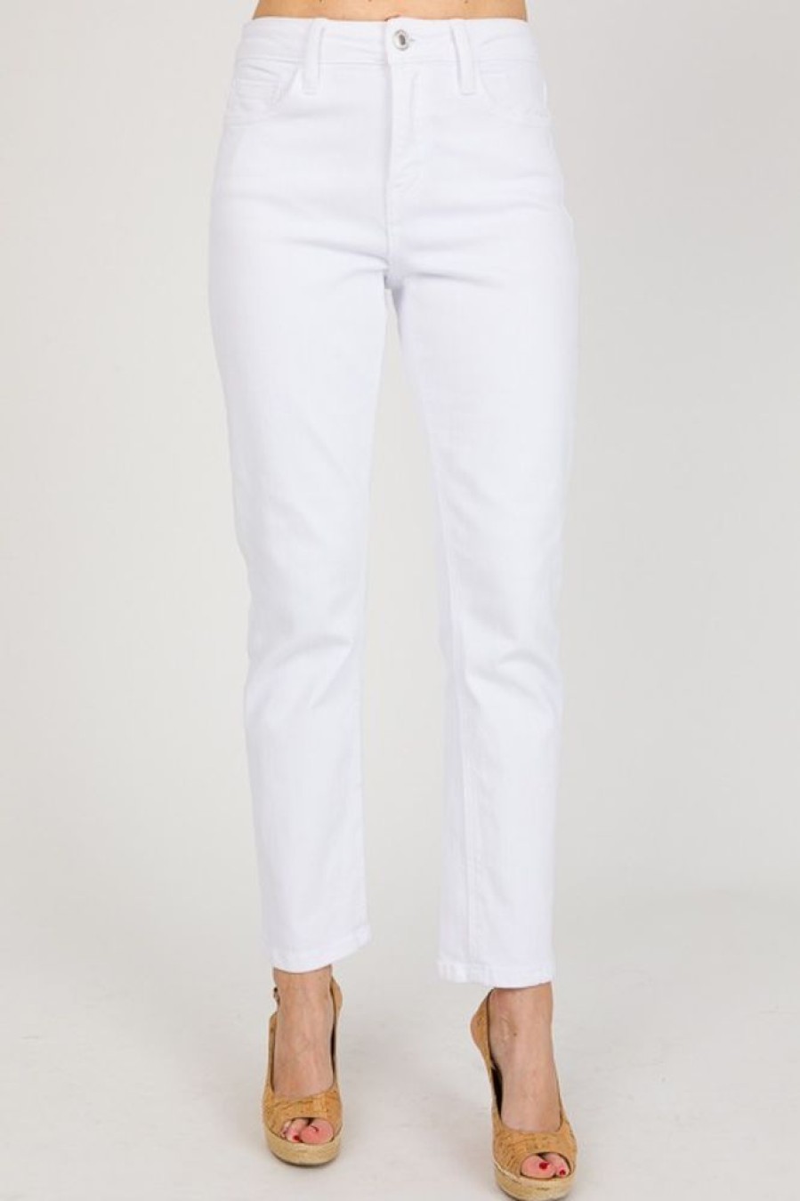 Vervet Jeans | Rhonda Slim Straight, Optic White