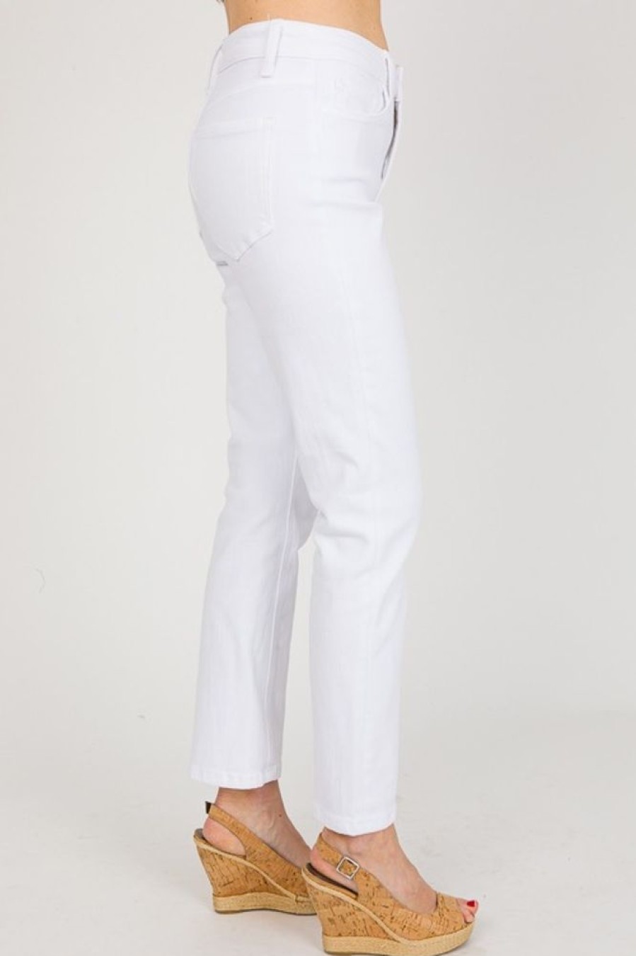 Vervet Jeans | Rhonda Slim Straight, Optic White