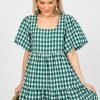 Entro Dresses W/ Sleeves | Tweed Tiered Dress, H. Green