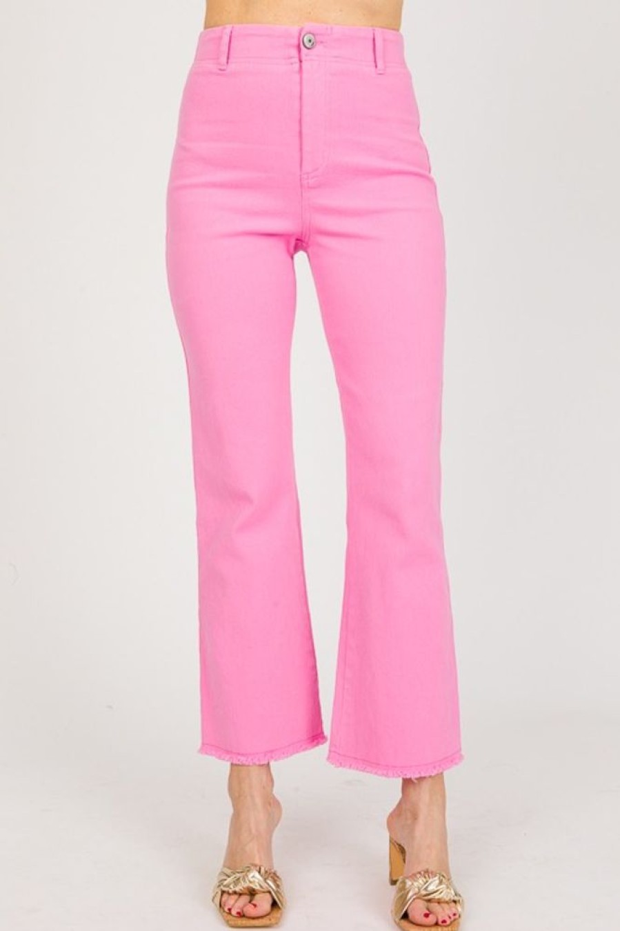 La Mel Jeans | Ginger Fray Hem Pants, Candy