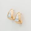 Golden Stella Jewelry | Stone Triangle Hoops, Howlite