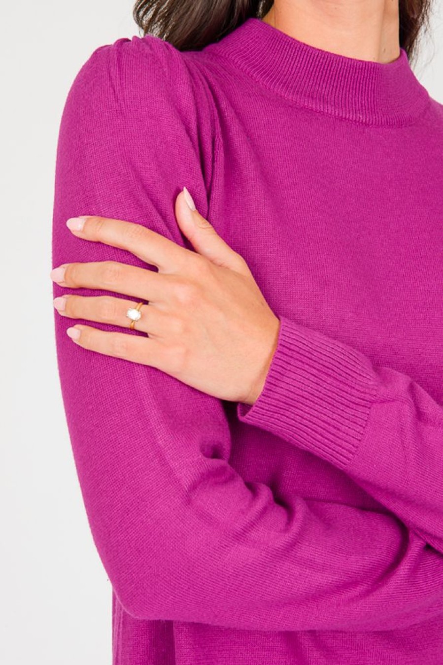 Jodifl 3/4 & Long Sleeve | Wanda Sweater, Magenta