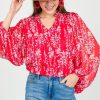 Eesome 3/4 & Long Sleeve | Cherry Blossom Blouse, Tomato