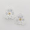 Golden Stella Jewelry | Petal & Gold Bud Earrings, White