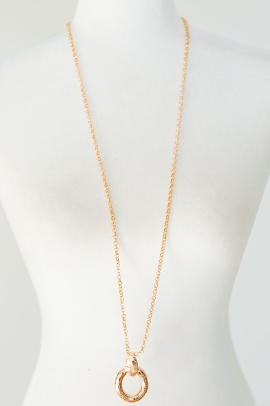 Golden Stella Jewelry | Double Way Hammered Necklace