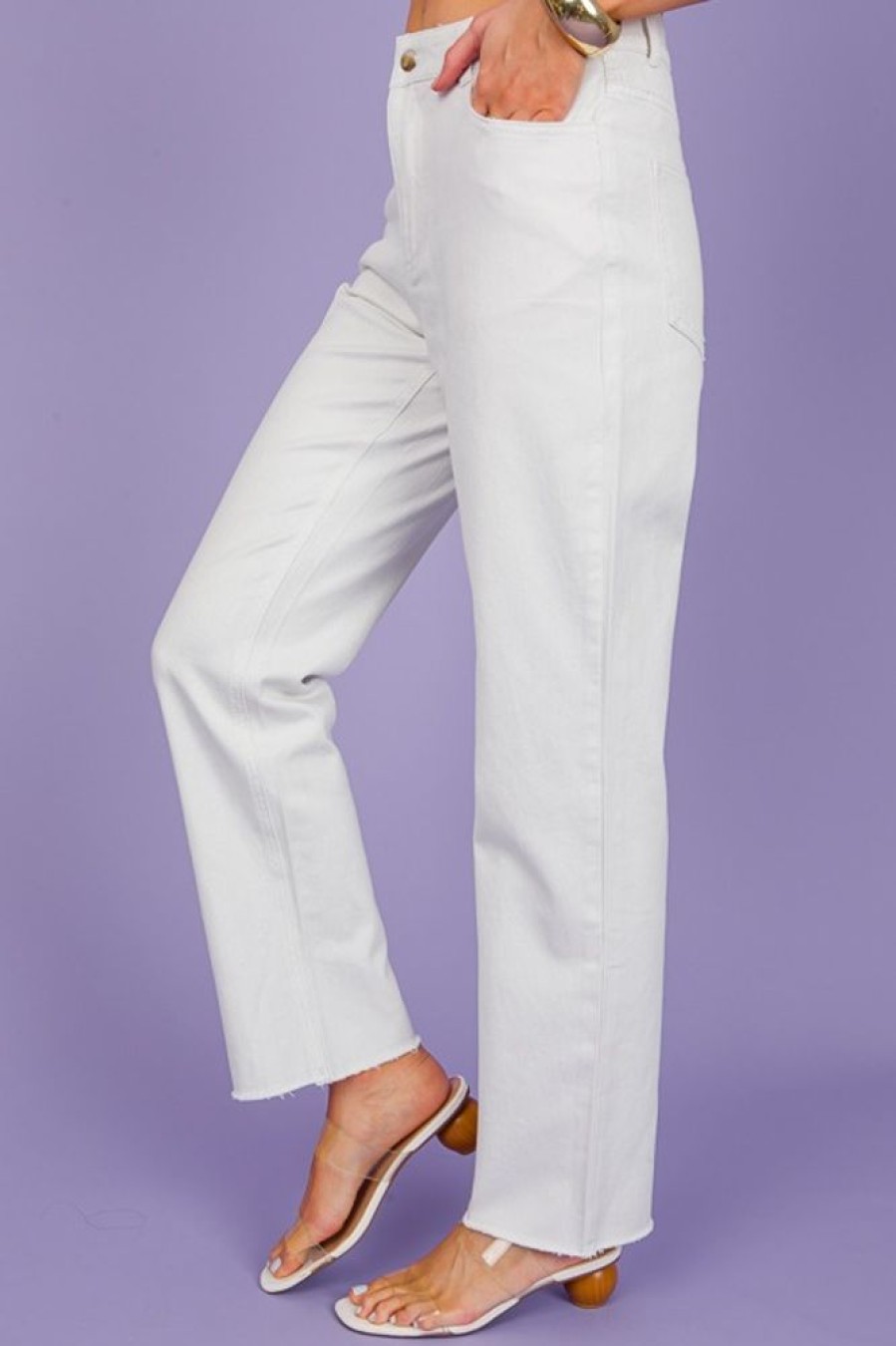 Entro Jeans | Metallic Jeans, White