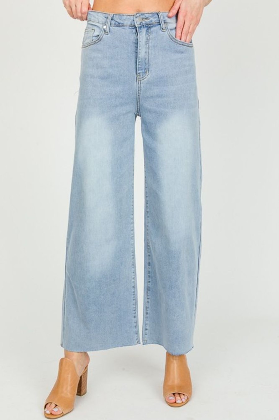 Easel Jeans | Mack Wide Leg Jeans, Lt. Denim