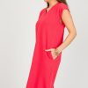 Entro Maxi & Midi | Textured Loose Midi, Red