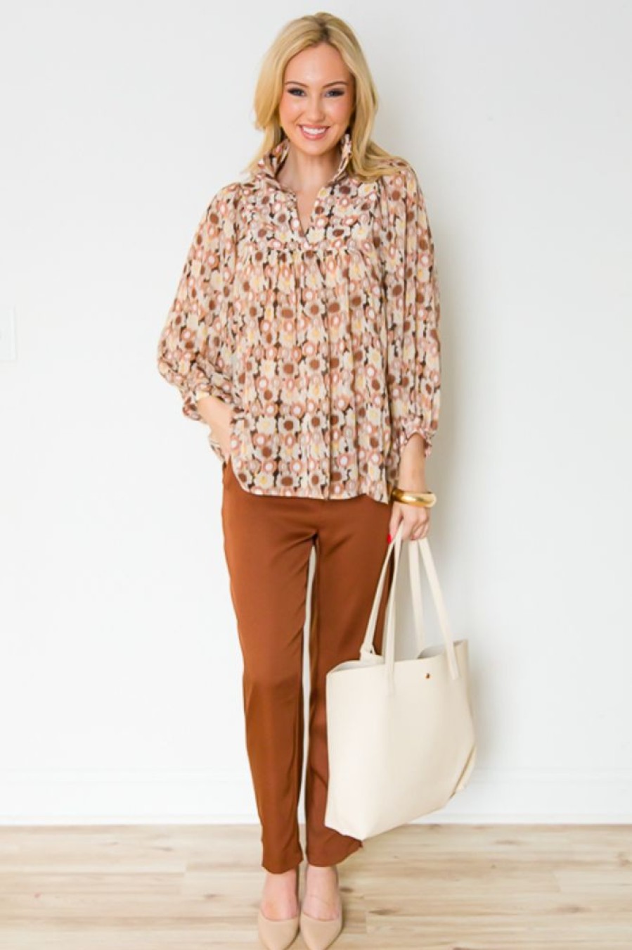 Adrienne 3/4 & Long Sleeve | Morgan Blouse, Enchanted Blooms