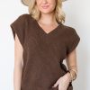 Gilli Short Sleeve & Sleeveless | V-Neck Sweater Vest, Brown