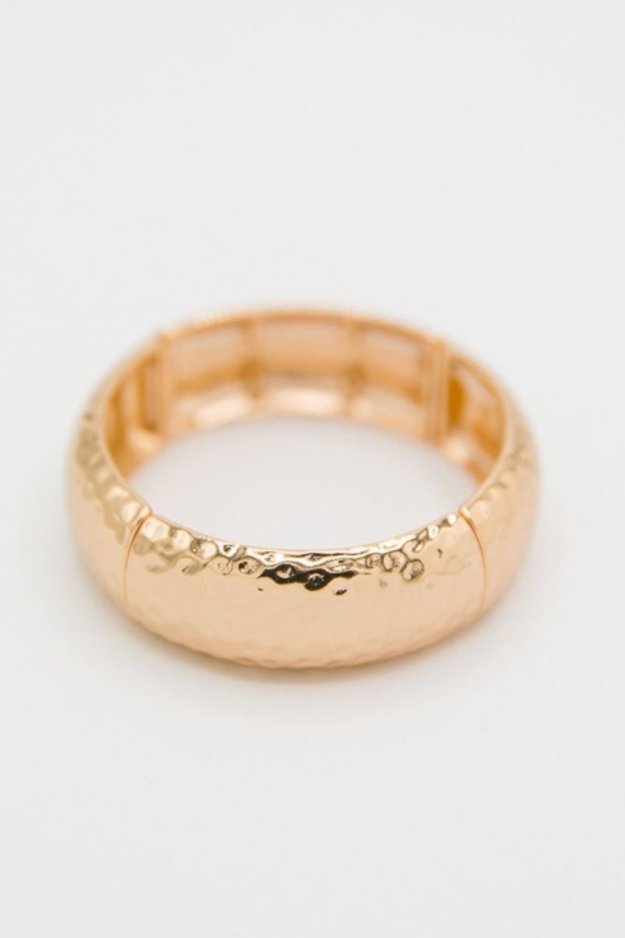 Golden Stella Jewelry | Hammered Bangle Bracelet, Gold