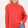 tres bien 3/4 & Long Sleeve | Pumpkin Spice Knit Top, Rust