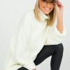 Idem Ditto 3/4 & Long Sleeve | Oversize Ribbed Sweater, Off White