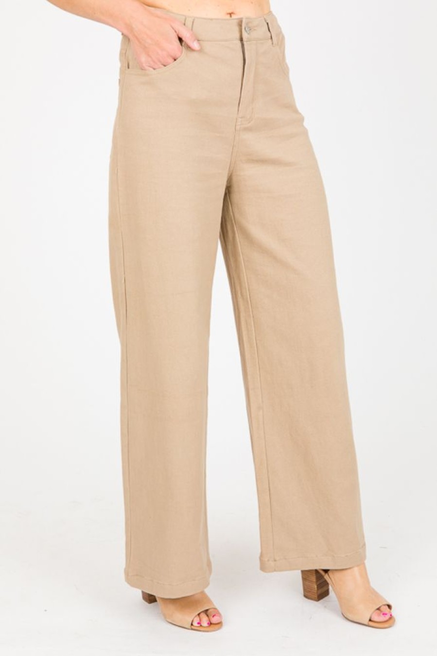 Entro Jeans | Winnie Wide Leg Jeans, Tan