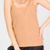 Mittoshop Short Sleeve & Sleeveless | Mesh Insert Rib Cami, Nude