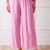 Umgee Pants & Leggings | Cropped Linen Pant, Pink Mauve