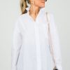 Veracci 3/4 & Long Sleeve | Oversize White Button Down