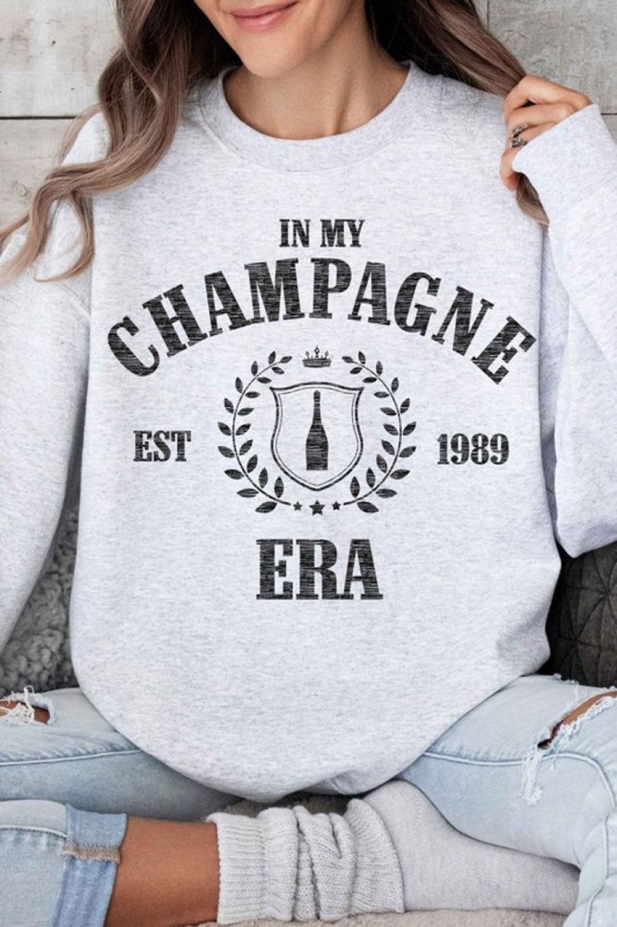 alphia 3/4 & Long Sleeve | Champagne Era Sweatshirt, Ash