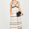 Sofie The Label White & Ivory | Scallop Trim Midi, Natural