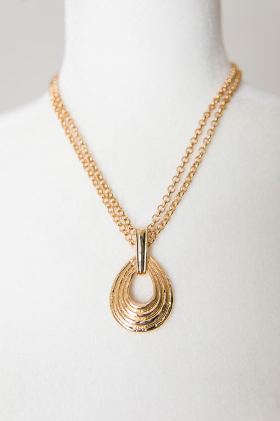 Golden Stella Jewelry | Double Way Teardrop Necklace