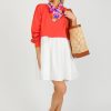 In The Beginning Dresses W/ Sleeves | French Terry Contrast Dress, Tomato