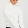 Bucketlist 3/4 & Long Sleeve | Bubble Texture Pullover, Ivory