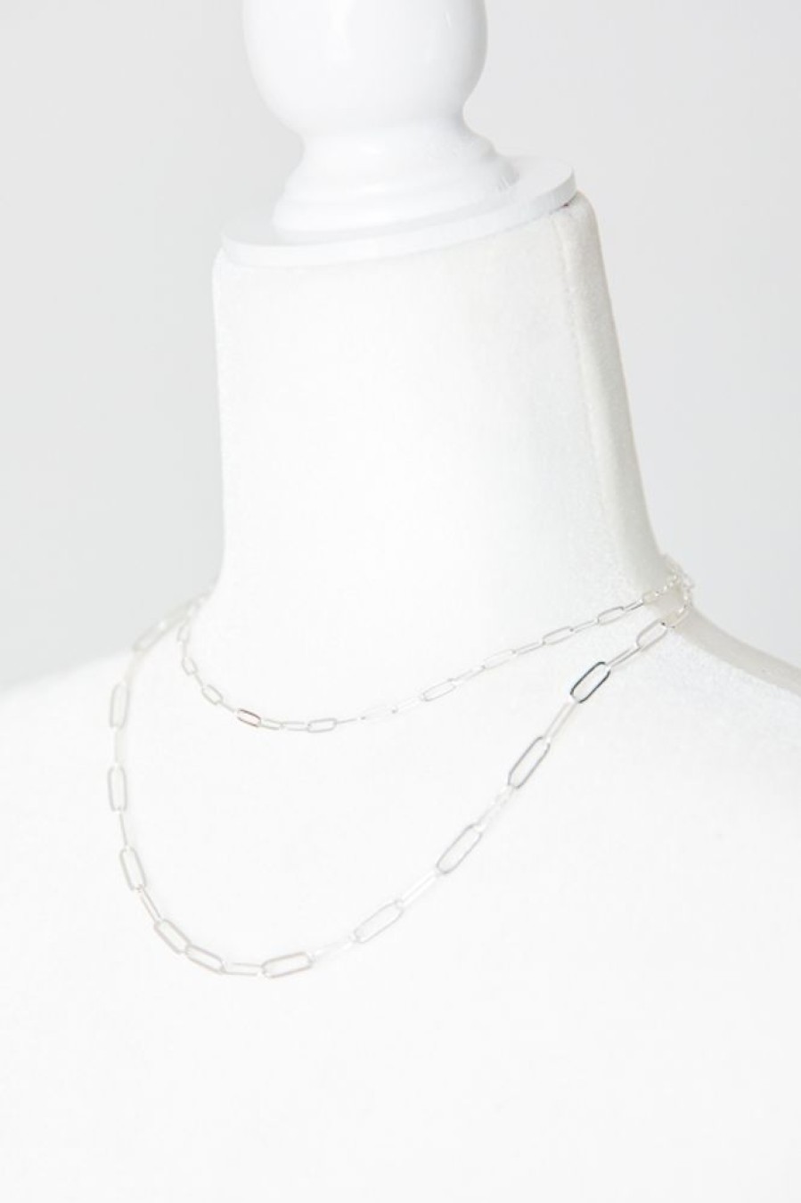 Golden Stella Jewelry | Karoline Clip Chain Necklace, Silver