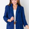 She + Sky Jackets / Coats / Vests / Blazers | Tweed Single Button Jacket, Navy