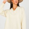 Jodifl 3/4 & Long Sleeve | Pierce V-Neck Sweater, Ivory