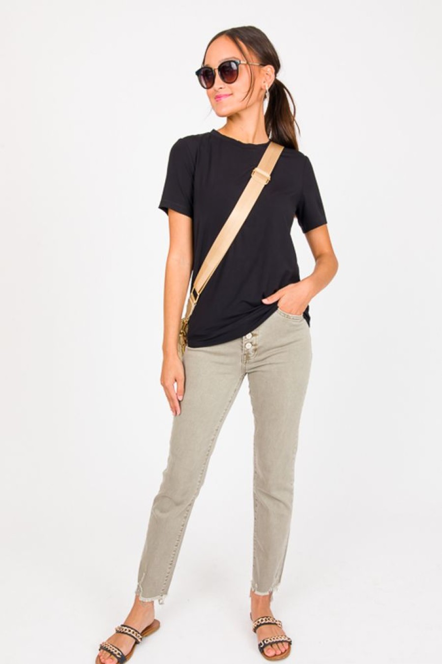 be cool Short Sleeve & Sleeveless | Bamboo Modal Tee, Black