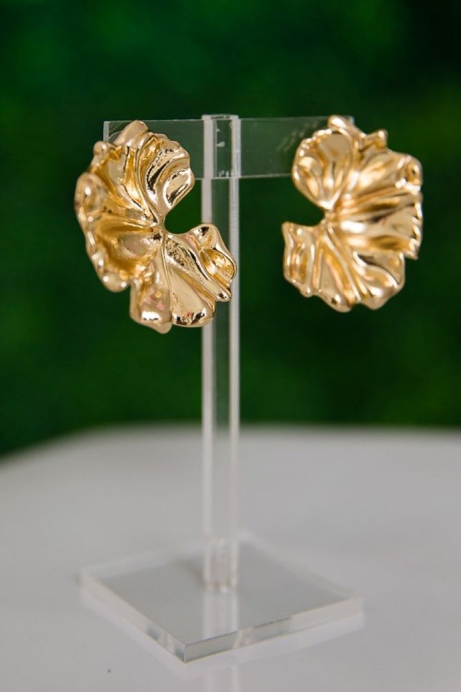 Golden Stella Jewelry | Jessalyn Textured Earrings, Gold