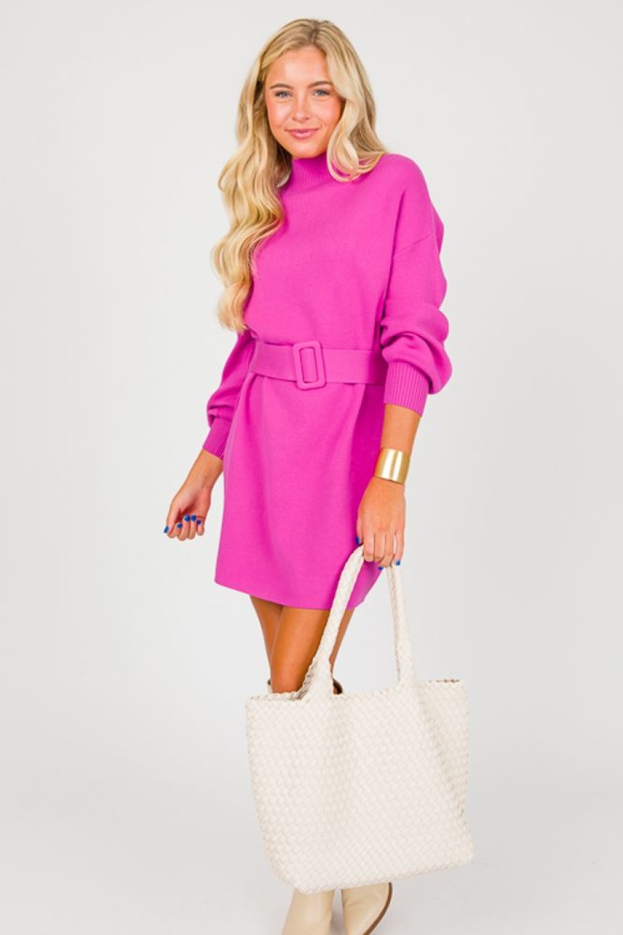 Fate by lfd Dresses W/ Sleeves | Lipstick Sweater Dress, Magenta