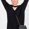 Jodifl 3/4 & Long Sleeve | Cut Out Rib Sweater, Black