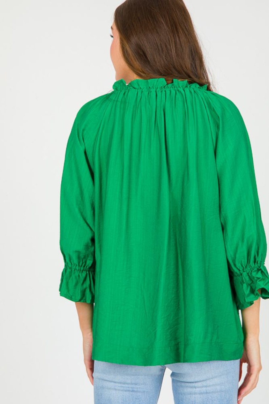 Umgee 3/4 & Long Sleeve | Angie Top, Kelly Green